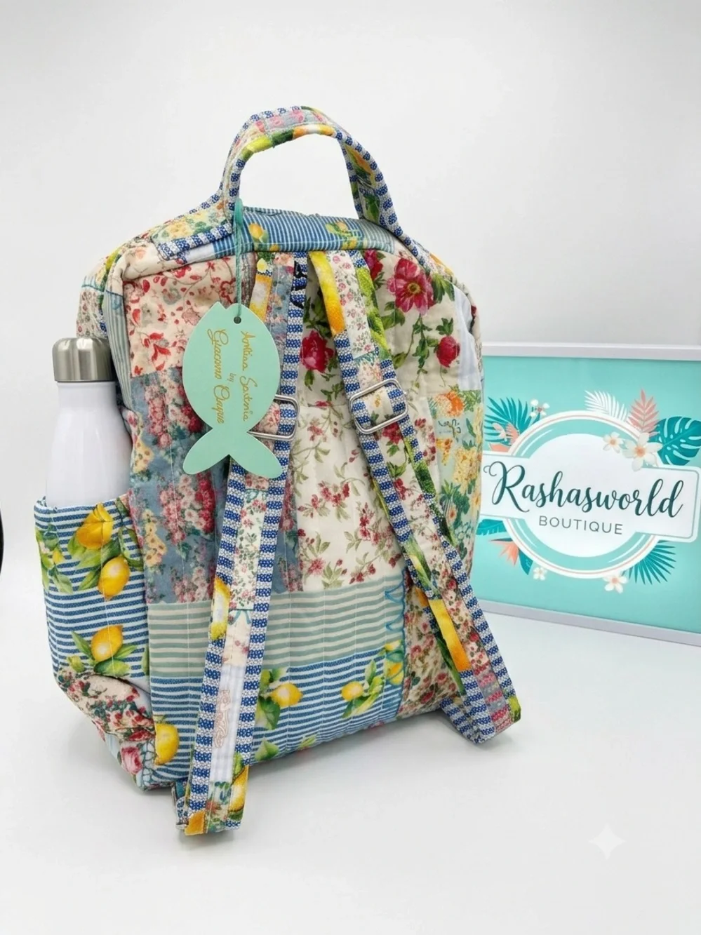 Antica Sartoria 2026 Floral Quilted Patchwork Backpack Bag NWT O/S